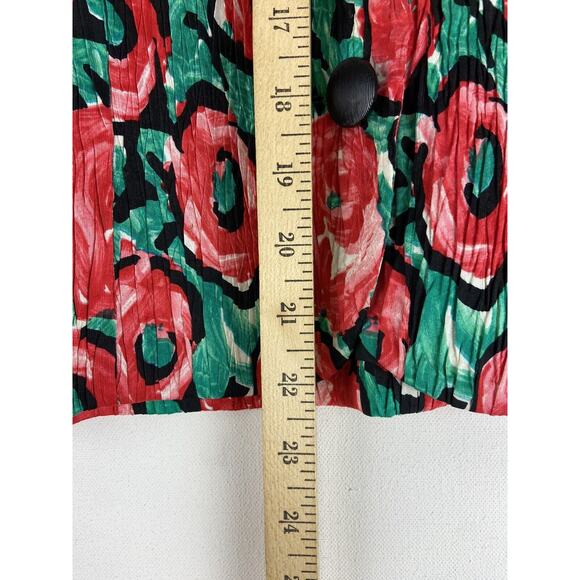 Vintage 80s Outlines Deborah Kuchme 100%Silk Rose Jacket Made in Hong Kong (515) - Picture 14 of 16